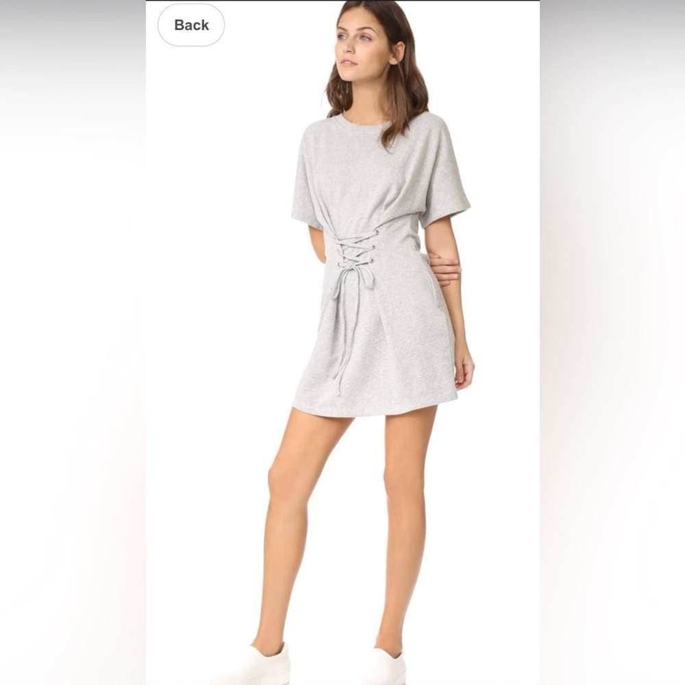 MINKPINK Grey marle corset detailing scoop neck mini dress.  Super cute!